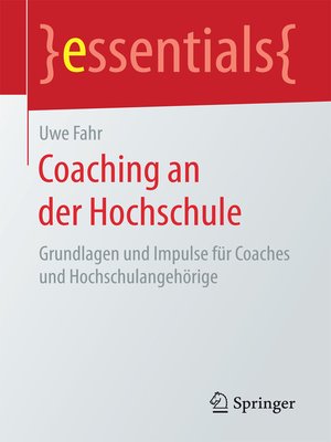 cover image of Coaching an der Hochschule